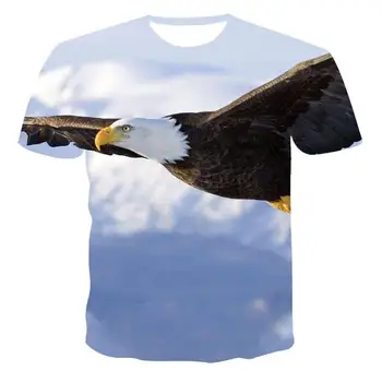 Jaunu Apaļu Kakla T -Krekls Men 'S Augstas Kvalitātes Vīriešu 'S Un Sieviešu T-Krekls Īsām Piedurknēm Tauriņš Ērglis Modelis 3d Drukāšanas Modes