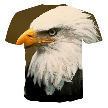 Jaunu Apaļu Kakla T -Krekls Men 'S Augstas Kvalitātes Vīriešu 'S Un Sieviešu T-Krekls Īsām Piedurknēm Tauriņš Ērglis Modelis 3d Drukāšanas Modes