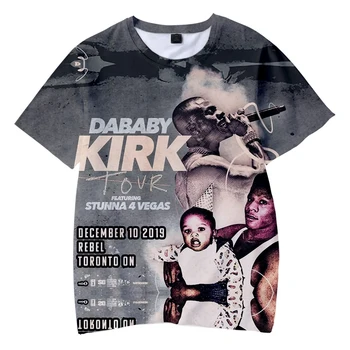 Jaunu Dababy T-Krekli Pop Reperis 3D Drukas Vīriešu un Sieviešu Modes Hip Hop Lielgabarīta T Krekls Zēnu, Meiteni, Streetwear t-veida Topi, Vīriešu Apģērbs