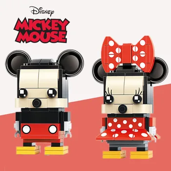 Jaunu Disney Anime Klasisko Filmu Mickey Minnie Mouse, Karikatūra Rakstzīmes Creative Building Bloki DIY Modeli, Rotaļlietas Bērniem, Dāvana Bērnam