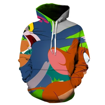 Jaunu dzīvnieku, grafiskais pelēkā vārna 3D iespiesti mens pelēkā vārna Visiem vīriešiem un sievietēm, Pavasarī un Rudenī CoatHip hop pulovers Streetwear vīriešiem XXS-6XL