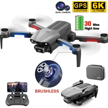 Jaunu F9 tālsatiksmes Drones 6K Ar Dual Camera HD (4K GPS Profesionālās 5G WiFi FPV Brushless Motors Salokāms Quadcopter RC
