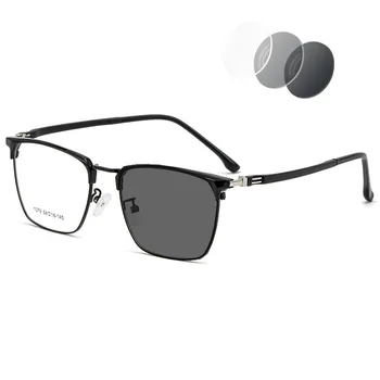 Jaunu Gadījuma Pelēkā krāsā, Saulesbrilles Ultra Light Biznesa Photochromic Lasīšanas Brilles Vīriešiem Anti-Noguruma Datoru Aizsargbrilles Retro IP Apšuvuma