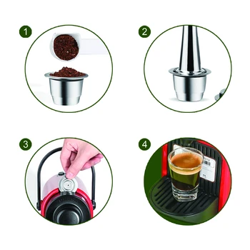Jaunu Jaunināšanas Crema Kapsula, Par Nespresso Kafijas Automāts Uzpildāmas Atkārtoti Crema Espresso Maker Kafejnīca