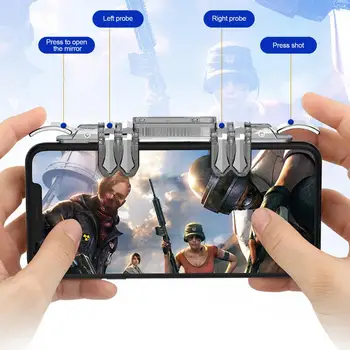 Jaunu Metāla K19 Mobilais Telefons Spēļu Sliekšņa, lai PUBG Mobilo Gamepad Uguns Pogu, Mērķis Taustiņu L1R1 Spēļu PUBG Kontrolieris
