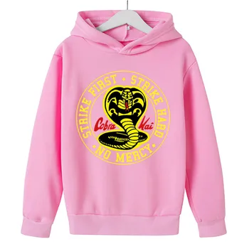 Jaunu pelēkā vārna Cobra Kai Hoodies sporta Krekli Harajuku Hip Hop Kapuci Cobra Kai zēni meitenes Gadījuma Tautas Melnā puloveri