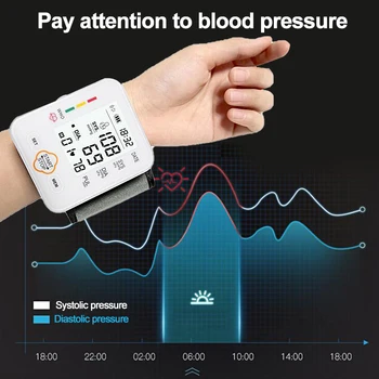 Jaunu Rokas Digitālās Asins Spiediena Monitoru, Sphygmomanometer Saprātīga BP Mērītājs Ar Balss Funkcija Kamertonis Monitors