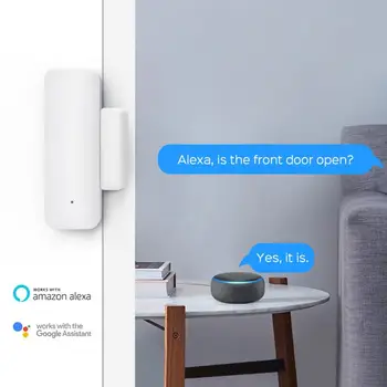 Jaunu Tuya Smart WiFi Durvju Sensors Durvis Atvērtas / Aizvērtas Detektori Smart Home Paziņojuma Signāls Apsardzes Signalizācijas Ar Alexa, Google Home