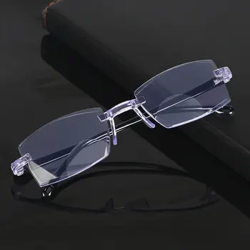 Jaunu Ultravieglajiem Vīrieši Sievietes Lasījumā Bez Apmales Brilles Bifocal Tālu Netālu Anti Zilā Gaisma Palielinājumu, Briļļu Presbyopic Brilles