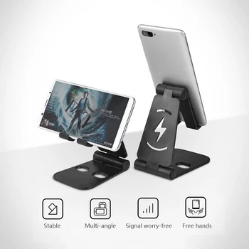 Jaunu Universālo Mobilā Tālruņa Turētājs Stāvēt Darbvirsmas Uzlādes Bāze Double Regulējams Plaukta Tālrunis Stāv Ipad, Iphone, Huawei Xiaomi