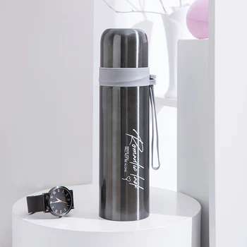 Jaunu Vakuuma Kolbā, Nerūsējošā tērauda lodi termoss divslāņu vakuuma tējkanna dzērienu Ūdens Pudeli portatīvo ceļojumu tasi kafijas tasi