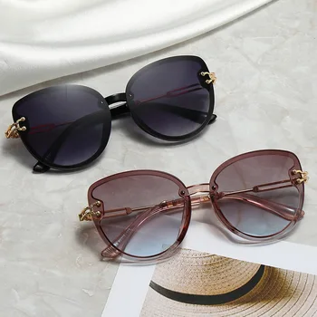 Jaunu Vintage Zīmolu Dizaina Dāmām, Kaķu Acu Saulesbrilles Modes Liels Rāmis Luksusa, Saules Brilles Sieviešu UV400 Sieviešu Aizsargbrilles