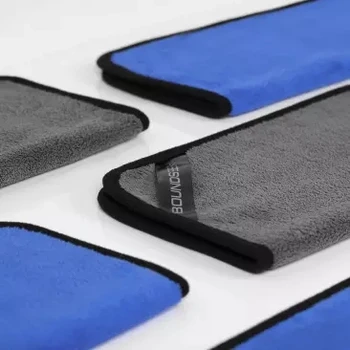 Jaunu Youpin Nanofiber tīrīšanas dvieļu zils pelēks Divu krāsu zamšādas sabiezējumu nav ūdens zīmes nr. auto krāsas nav lint ne fedings