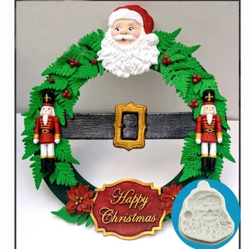 Jaunā Santa Claus Pomādes Kūka Silikona Veidnes Kūka Dekorēšanas Instrumenti DIY Santa Šokolādes Cepumu Pelējuma Kūku Cepšanas Rīki