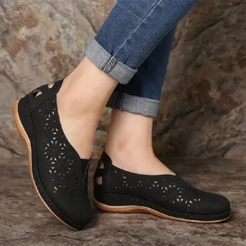 Jaunā sieviešu Sandales Sieviešu Dobi No Ķīļi Platformas Kurpes sievietei Vasaras Paslīdēt Uz Retro Sandales Plus Lieluma kurpes ir 2021.