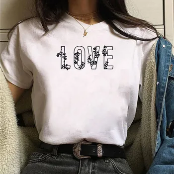 Jaunā Sieviešu T Krekls Mīlestība Nekad nebeidzas Drukāt Tee Sieviešu Topi ar Īsām Piedurknēm T-krekls Harajuku Tee Kreklu 90s Meitenes Gudrs T-krekls Apģērbi