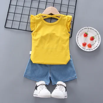 Jaunā Vasaras Bērnu Multfilmas Drēbes, Bērnu Zēniem Meiteņu Veste Bikses, 2gab/komplekti Bērniem Zīdaiņu Kokvilnas Apģērbu Toddler Gadījuma Sporta