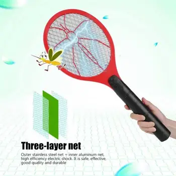 Jaunākās Akumulatora Jaudas Elektrisko Fly Swatter Elektriskā Kaitēkļu Repeller Bug Zapper Rakete Bezvadu Ilgtermiņa Rokturi Mosquito Killer Rīki