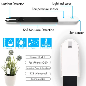 Jaunākās HHCC Max Versija Flora Monitors Dārza Ziedu Aprūpi Smart Testeri Sensors Augu Zāles Augsnes Ūdens Auglību Dārza Detektors