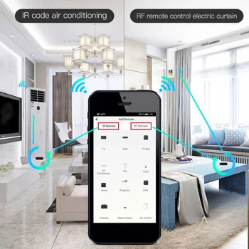 Jaunākās WiFi RF+IS Universālā Tālvadības pults RF Ierīces Tuya/Smart Dzīves App Balss Kontroles Darbu Ar Alexa, Google Home