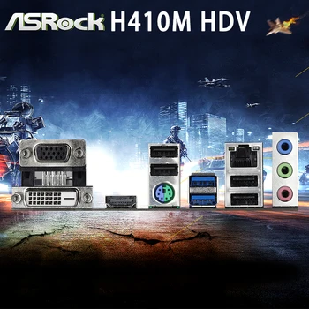 Jaunās ASRock H410M-HDV 10. paaudzes Core/Pentium/Celeron LGA 1200 DDR4 64GB USB3.2 Gen1 PCI-E 3.0 SATA III Desktop