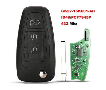 Jingyuqin Auto Atslēgu Ford Transit /Transit Custom 2016 Tālvadības Atslēgu BK2T-15K601-AB 434MHz Id49/pcf7945p Chip