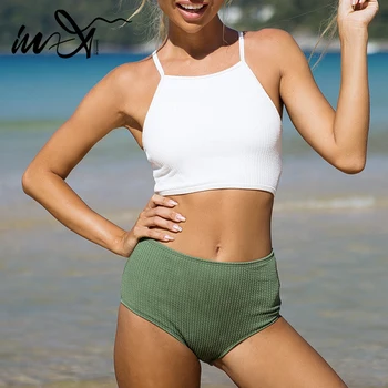 Jo-X Salātu bikini ir 2021. mujer Augsta vidukļa peldkostīms sievietēm Lenta peldkostīmi sieviešu Augsto vidukli, peldkostīms Mežģīnes up sporta biquini