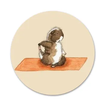 Joga jūrascūciņas Mākslas Ikonas Adatas Žetons Apdare Piespraudes Metāla Nozīmītes Drēbes Mugursoma Apdare 58mm