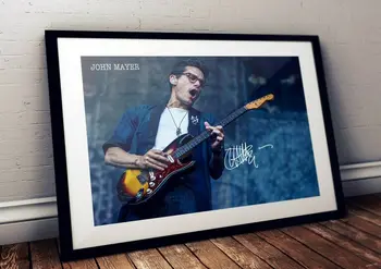 John Mayer Uz Skatuves Autographed Plakātu Drukāt. Izskatīties Lieliski bez rāmja sienas dekori Izdrukāt Sienas Attēlu Audekls Plakāti un Izdrukas
