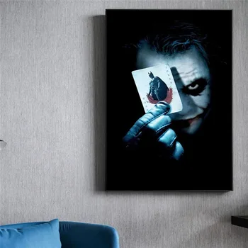 Joker Filmu, Spēļu Kārtis, Audekls Gleznošanai Mordern Dzīvnieku Mākslas Plakāti un Izdrukas Sienas Mākslas Ainu, viesistaba, Mājas Apdare