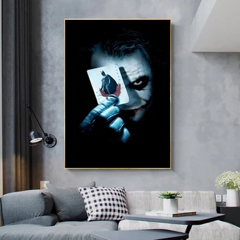 Joker Filmu, Spēļu Kārtis, Audekls Gleznošanai Mordern Dzīvnieku Mākslas Plakāti un Izdrukas Sienas Mākslas Ainu, viesistaba, Mājas Apdare