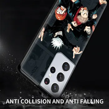 Jujutsu Kaisen Anime Samsung Galaxy S20 S21 Ultra S10 Lite S10E S8 S9 Plus 5G Luksusa Silikona Telefonu Gadījumā S21 Ulrta Coque