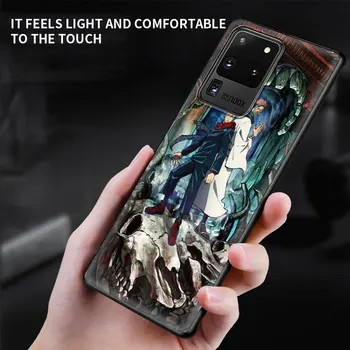 Jujutsu Kaisen Anime Samsung Galaxy S20 S21 Ultra S10 Lite S10E S8 S9 Plus 5G Luksusa Silikona Telefonu Gadījumā S21 Ulrta Coque