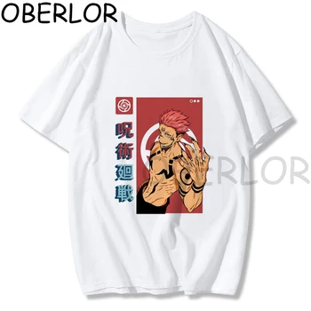 Jujutsu Kaisen Manga T Krekls Vīriešiem Harajuku Pie Gojo Tshirt Modes Sukuna Grafiskā Anime Tees Streetwear Vīriešu Estētiskā Drēbes