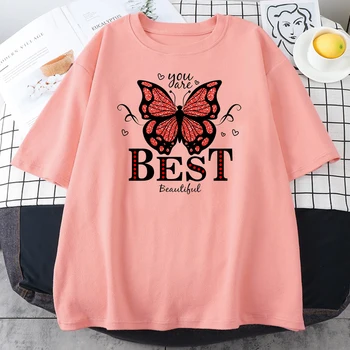 Jums Ir Labākais Butterflyprint sieviešu Tshirt Sporta Vintage T-krekli, Sporta, Casual Top Vasaras Travering Fit Sieviešu t-veida Krekli