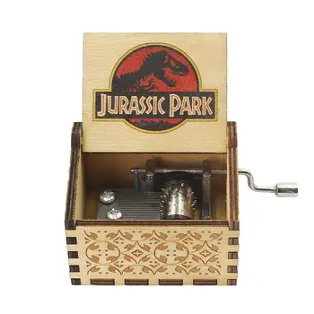 Jurassic Park Music Box Tu Esi Mans Saules iemīlēties Koka Rokas kloķa Mūzikas Ziemassvētku Dāvana Dzimšanas dienā, Dāvana Jaunajā Gadā, Dāvana