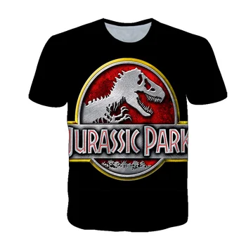 Jurassic Pasaules t krekli Zēniem Unisex Atdzist Dinozauru 3D Druka, T-krekli Meitenēm Hiphop Tee Vasaras Tshirt Zēns krāsains Pusaudžu Apģērbi