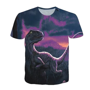Jurassic Pasaules t krekli Zēniem Unisex Atdzist Dinozauru 3D Druka, T-krekli Meitenēm Hiphop Tee Vasaras Tshirt Zēns krāsains Pusaudžu Apģērbi
