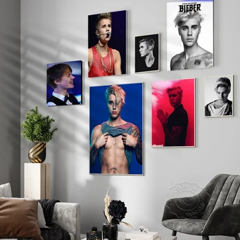 Justin Bieber Plakātu Karstā Dziedātājs Mūzikas Plakātu Izdrukas Sienas Mākslas Dekoru Žurnāla Vāka Kanvas Glezna Bārs, Krogs, Klubs Sienas Uzlīmes