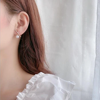 JUWANG IR 2021. INS Jaunu Vintage Pīrsings Korejas Stila Auskari Sievietēm Luksusa Pērļu auskariem Modes Jewerly Pendientes Mujer