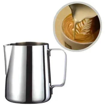 Kafijas, Kapučīno Piena Tējas Putošanas Krūze, Nerūsējošā Tērauda Vainags Tasi Latte Krūze Kuģis Putošanas Krūzi Latte, Espresso Mākslas Piens