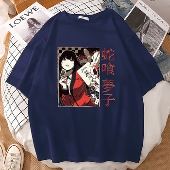 Kakegurui Manga Meitenēm Drukāt Sieviete, T krekls ir 2021. O Kakla Gadījuma Īsām Piedurknēm Top Ērti Harajuku Personības Iela T krekli