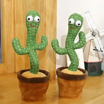Kaktuss Plīša Lelle Smieklīgi Izglītības Gudrs Dejas Kaktuss Pildījumu Rotaļlieta, lai Valentīna Mūzikas Kastes, Mājas Dekoru Modes Produktu