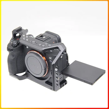 Kamera, Būris Platformu Grip Roktura Augšējā Kabeļu Skavu Stiprinājums Sony Alpha 7S ar III A7sIII Stabilizators Form-Fit aizsargrāmi