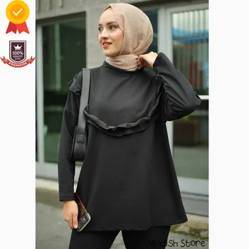 Kapuci Tracksuit Musulmaņu Uzstādīt Liela Izmēra 2021 Islāma Apģērba Arābu Dubaija Abaya Kleita, Hijab Musulmaņu Modes Kaftan Arābu Garmen