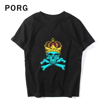 Karalis Pirāti Galvaskausa Sieviešu T Krekli Jaunums Plus Lieluma Vīriešiem Topi Tee Īsām Piedurknēm Fitnesa T-Krekls Tumblr Lielgabarīta Apģērbu
