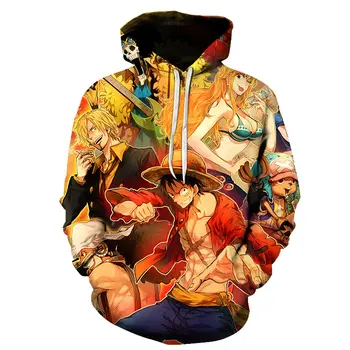 Karikatūra 3D Drukāšanas Jaka Vīriešiem/Sievietēm Hip Hop pelēkā vārna garām Piedurknēm Ikdienas Krekls Zēniem, Meitenēm, Džemperi Japāņu Streetwear