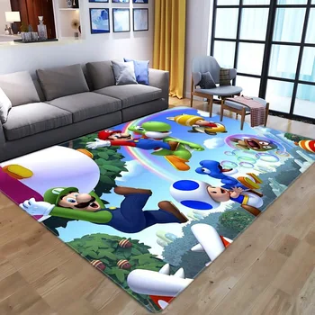 Karikatūra anime Super Mario 3D drukāšanas Paklājus viesistaba, Guļamistaba, plaša Teritorija Paklāju Bērni spēlē Grīdas Paklāji Bērnu Spēles Big Paklāji