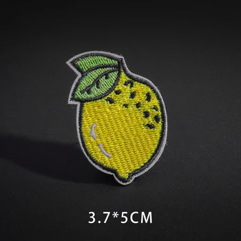 Karikatūra Citronu Avokado Ķiršu Pārtikas Plāksteri 3D Diy Kosmosa Astronautu Mount Fuji Varavīksnes Drēbes Appliques Kūka Pica Tempura Nozīmītes