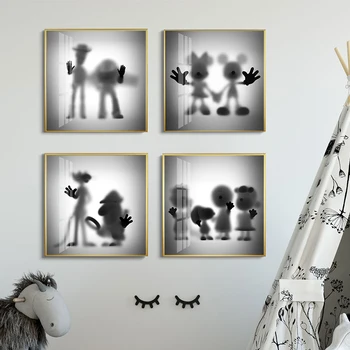 Karikatūra Izzūd Mickey Anotācija Plakāti Mūsdienu Disney Audekls Glezniecības un Drukas Sienas Attēlu, viesistaba, Mājas Dekoru